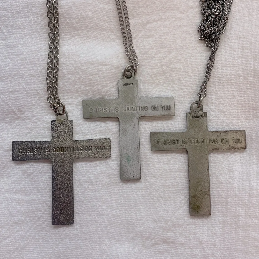 Unisex Silver Crucifix Necklace - $12 each